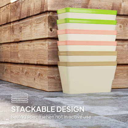 6 Pack Self Watering Flower Pots, 10.5 Inch Planter Box with Water Indicator Garden Accessories at Gallery Canada