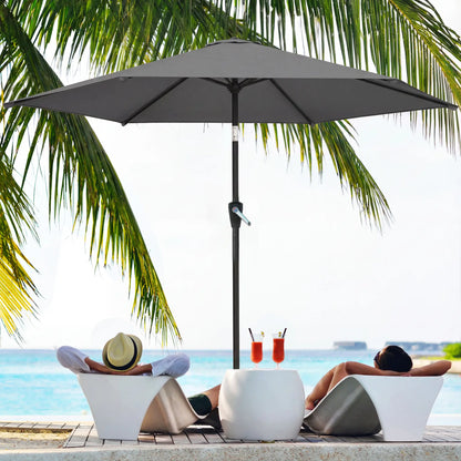 9FT Patio Umbrella, Outdoor Tilt Crank UV Protection Sun Umbrellas at Gallery Canada