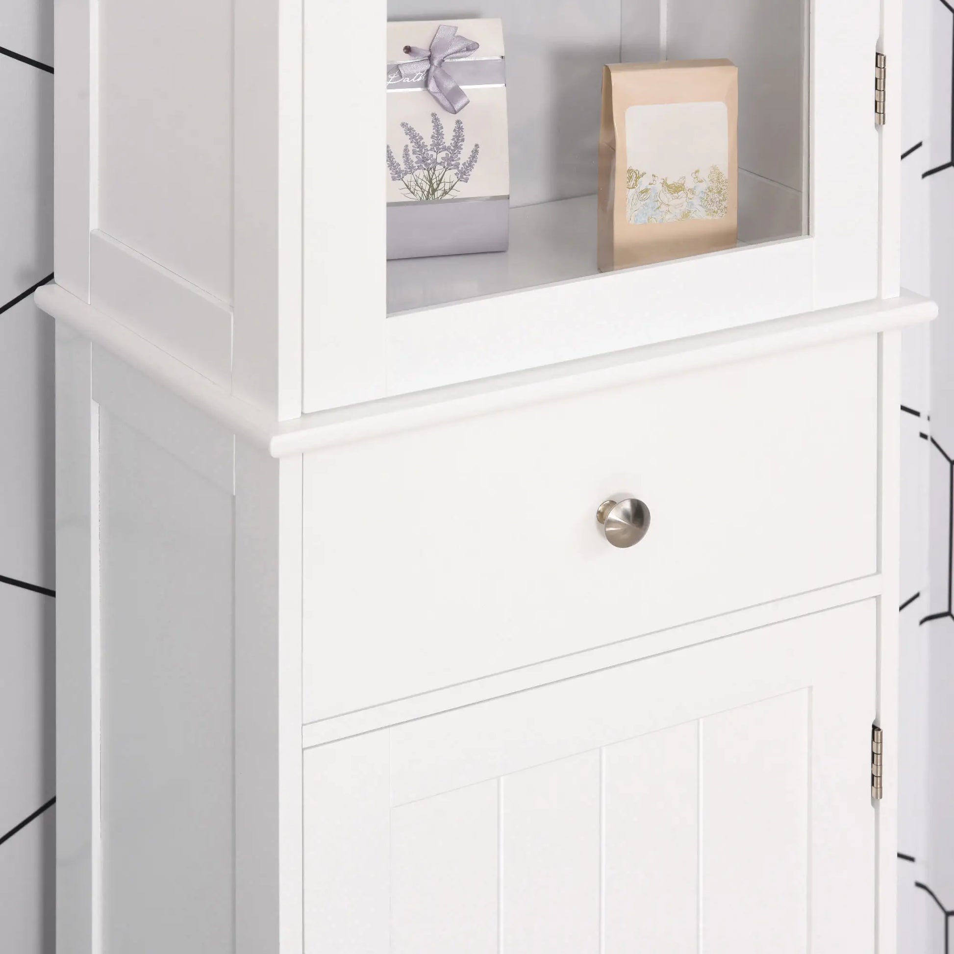Tall Bathroom Storage Cabinet, 2 Doors, Adjustable Shelves, White Bathroom Cabinets at Gallery Canada