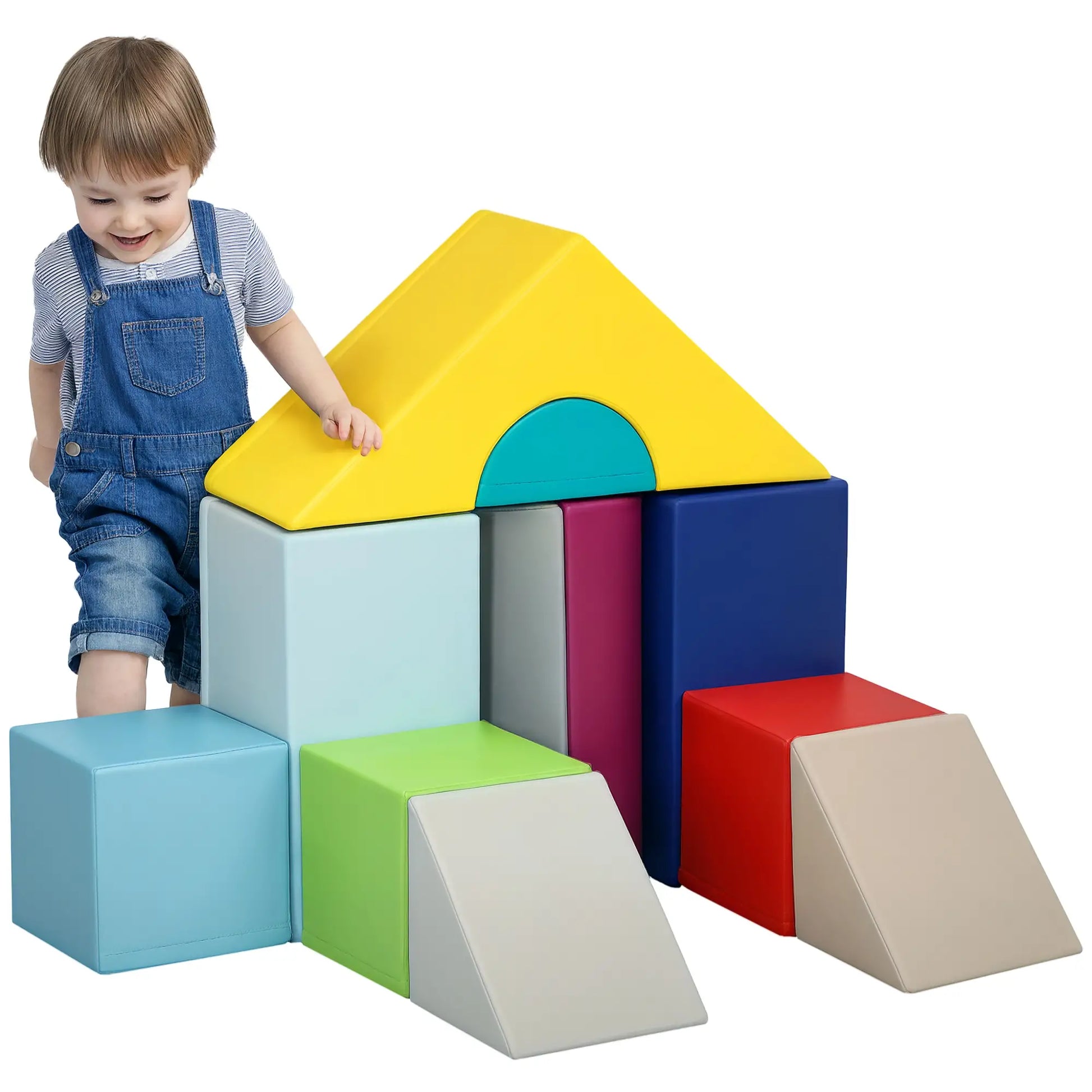 11 Piece Soft Play Blocks Kids Climb and Crawl Gym Toy Foam Building Light Colour Kids Gym & Playmats at Gallery Canada