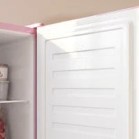 Compact Upright Freezer, 2.1 Cubic Feet, Reversible Door, Pink