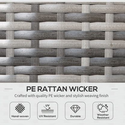 3-Piece Wicker Patio Set, Rattan Bistro with Coffee Table, Cushions, Blue Bistro Sets at Gallery Canada