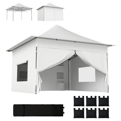 12 x 12 ft Pop Up Canopy Tent, UPF50+ 420D Outdoor Shelter, Silver Pop Up Canopies at Gallery Canada