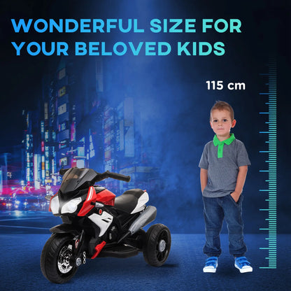 Kids Electric Motorcycle Ride-On Toy, 3 Wheels, Music, Horn, Lights, Red Electric Motorcycles at Gallery Canada