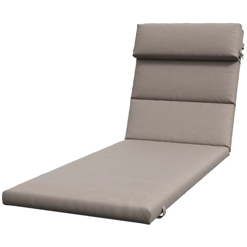 Patio Chaise Lounge Chair Cushion Replacement, Dark Grey
