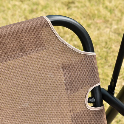 2-Person Porch Swing Chair, Adjustable Canopy, Breathable Seat, Brown Patio Swings with Stand at Gallery Canada