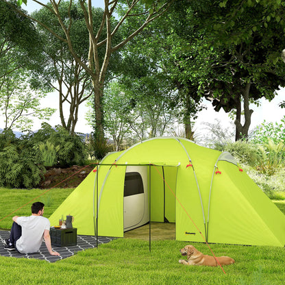 4-6 Person Camping Tent, 2000mm Waterproof, 2 Bedrooms, Living Area Camping Tents at Gallery Canada