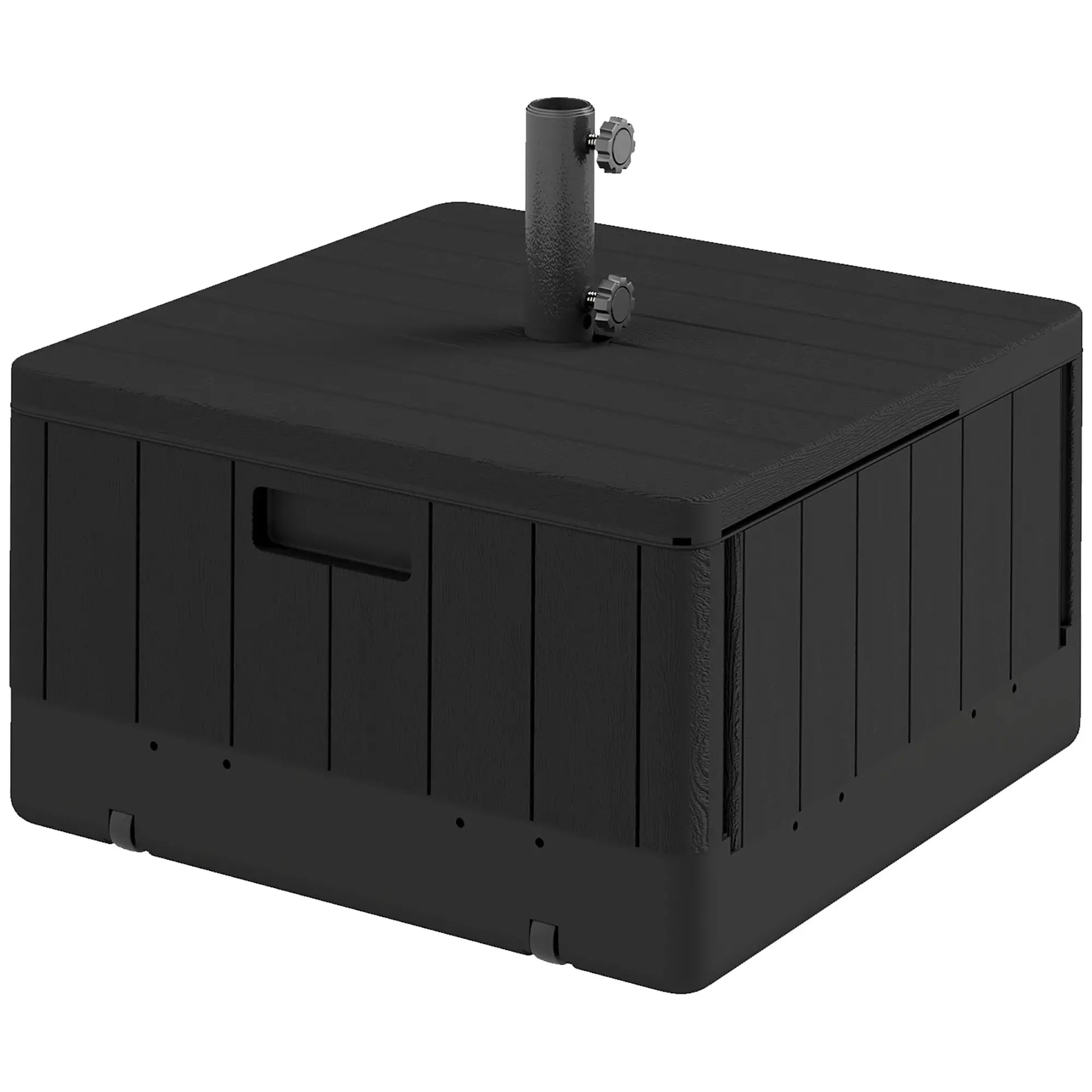 Outdoor Umbrella Base with Wheels, Holds 176lbs Stand or 110lbs Water, Black Umbrella Bases Black at Gallery Canada