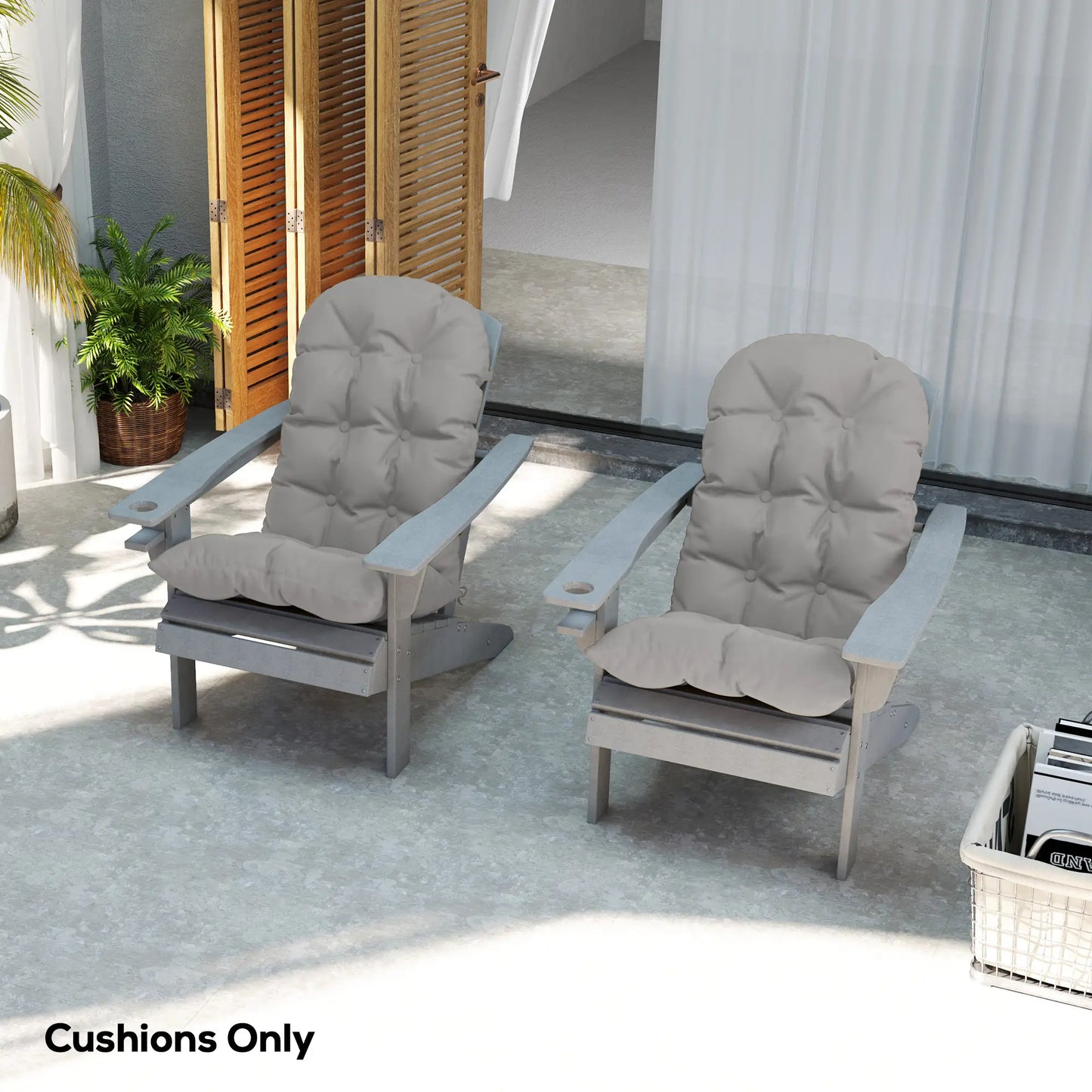 Adirondack Chair Cushions, Set of 2, Light Grey Patio Chair Cushions at Gallery Canada