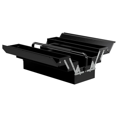 22 Inches Metal Tool Box, 5-Tray Cantilever Steel Chest, Black Tool Organizers Black at Gallery Canada