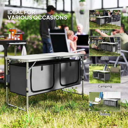 Adjustable Height Aluminum Folding Picnic Table, Outdoor Camping Picnic Tables & Camping Chairs at Gallery Canada