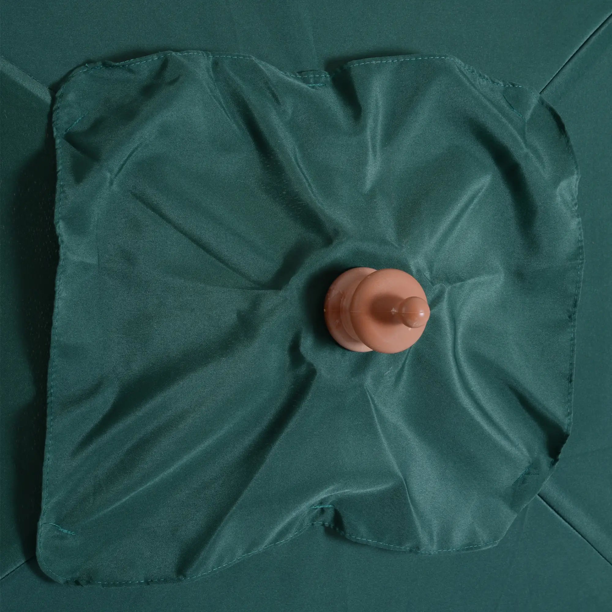 6.6x5ft Square Wooden Patio Umbrella, Tilt Mechanism, 6 Bamboo Ribs, Green Sun Umbrellas at Gallery Canada