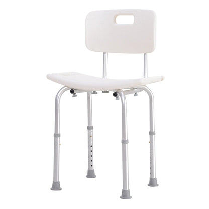 Adjustable Height Bath Chair, Non-Slip Shower Stool, White Bath Chairs at Gallery Canada