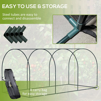 9' x 4' Crop Cage, Garden Plant Protector, 3 Zippered Doors, 4 Stakes Walk In Greenhouses at Gallery Canada