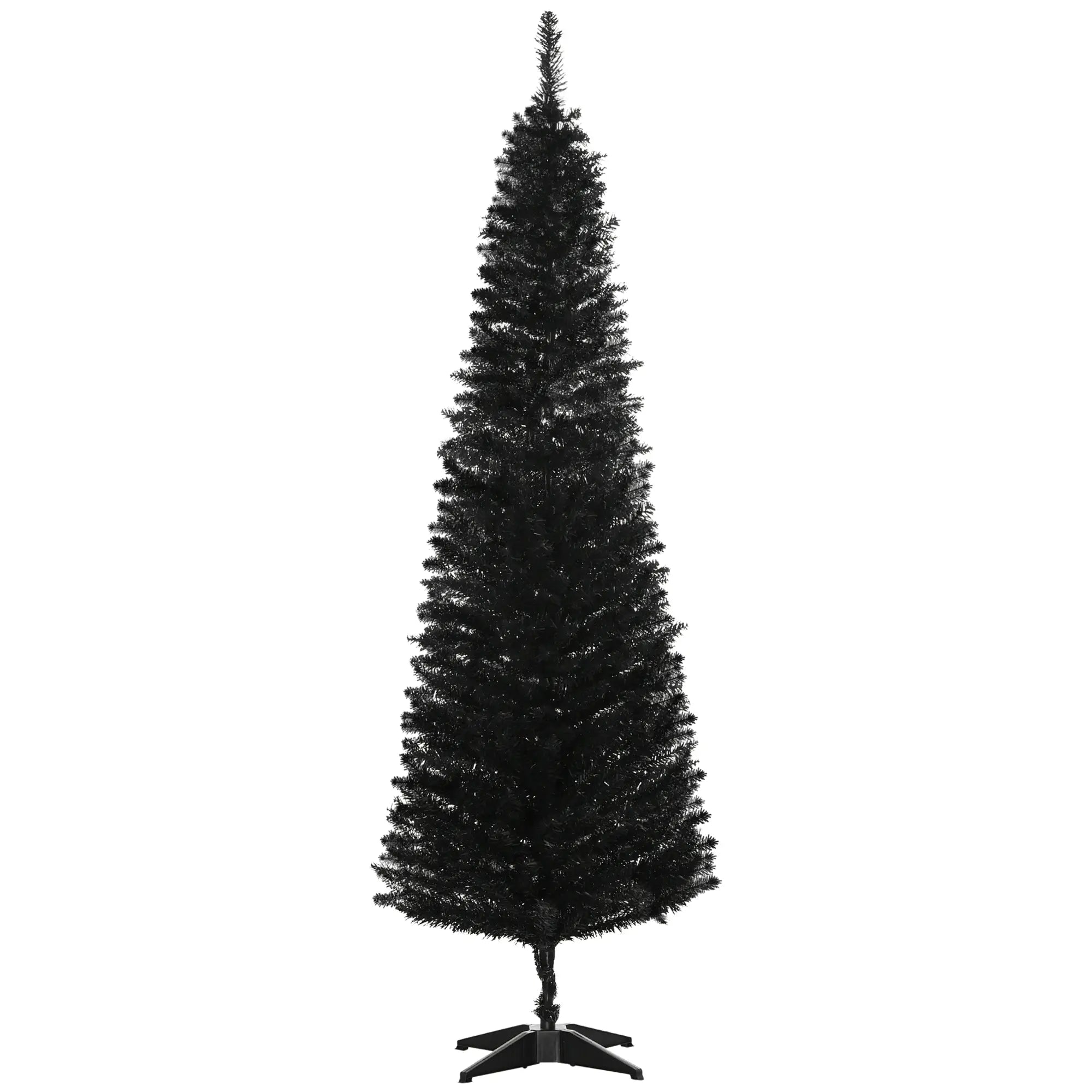 6 Pencil Slim Artificial Christmas Tree, Realistic Branches, Sturdy Metal Stand, Black Pencil Christmas Trees at Gallery Canada