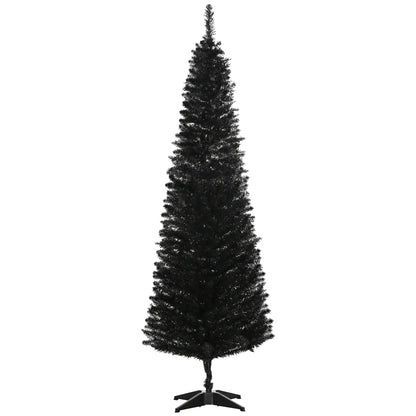 6 Pencil Slim Artificial Christmas Tree, Realistic Branches, Sturdy Metal Stand, Black Pencil Christmas Trees at Gallery Canada