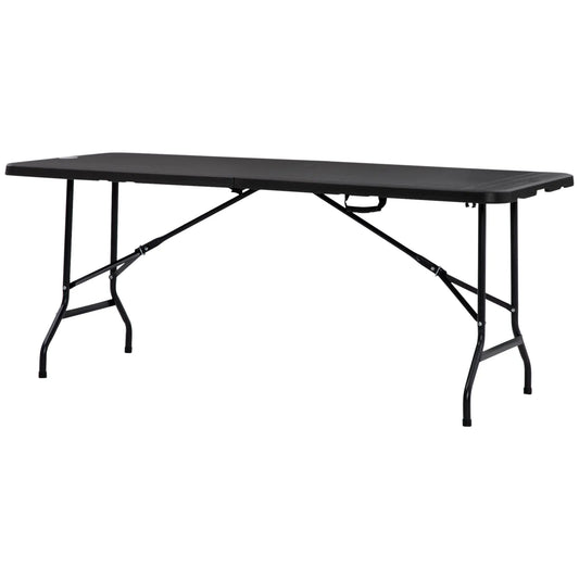 Foldable Outdoor Dining Table for 6, Rectangular, Dark Grey Patio Dinning Tables Dark Grey, Black at Gallery Canada