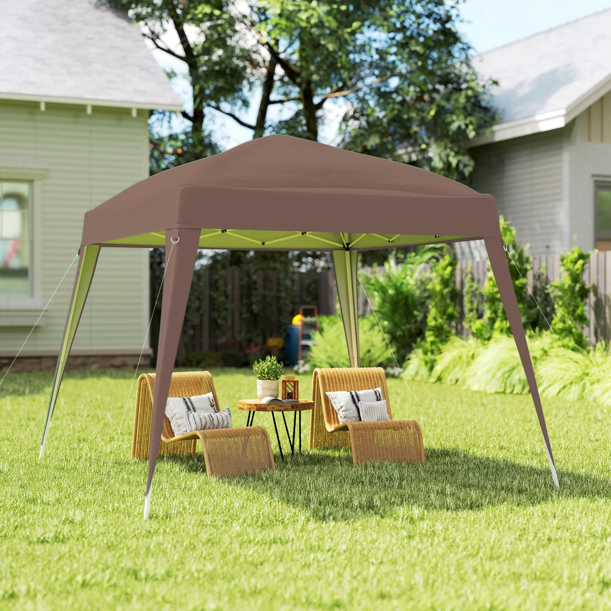 8' x 8' Pop Up Canopy, Outdoor Folding Tent, Portable Party Tent Pop Up Canopies at Gallery Canada