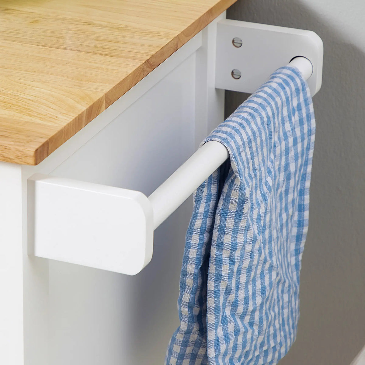 Rolling Kitchen Cart, Drawer Glass Door Cabinet, Island on Wheels, White Kitchen Islands & Kitchen Carts at Gallery Canada