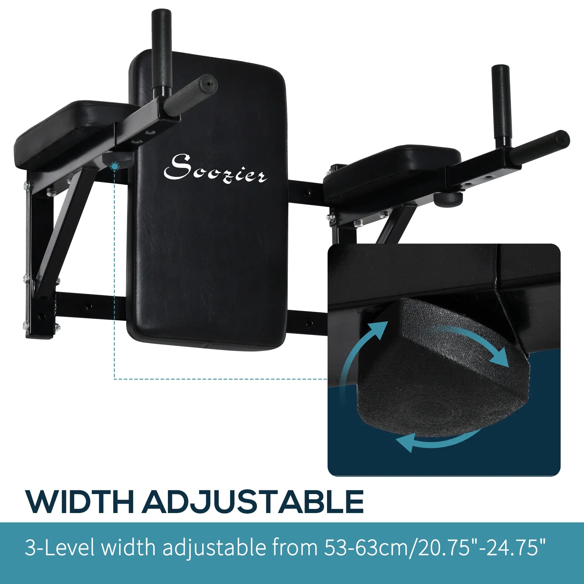 Wall Mounted Dip Station, Power Tower, Pull Up Bar, Black Pull Up Bars at Gallery Canada