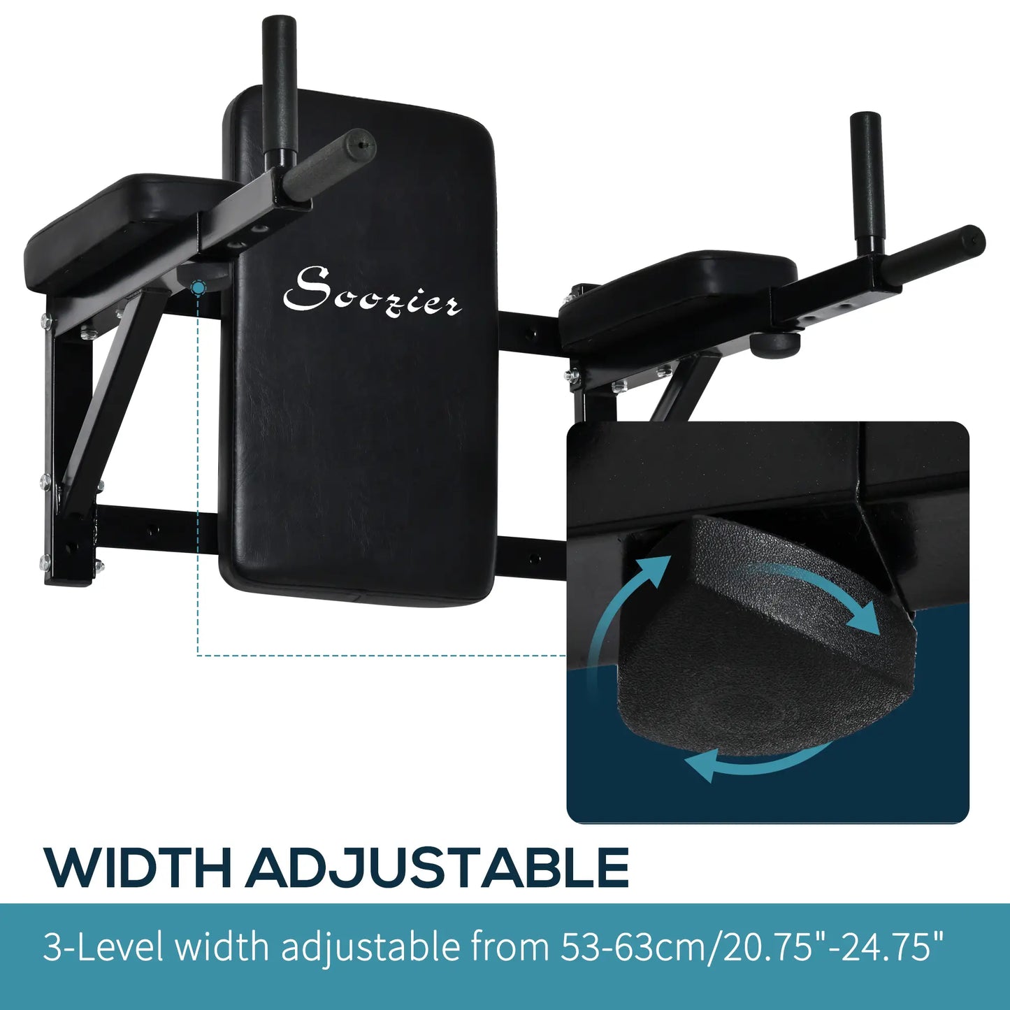 Wall Mounted Dip Station, Power Tower, Pull Up Bar, Black Pull Up Bars at Gallery Canada