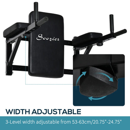Wall Mounted Dip Station, Power Tower, Pull Up Bar, Black Pull Up Bars at Gallery Canada