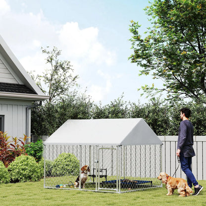 Outdoor Dog Kennel, Waterproof Anti-UV Cover, Quick-Connect Frame, Secure Lock Houses, Kennels & Pens at Gallery Canada