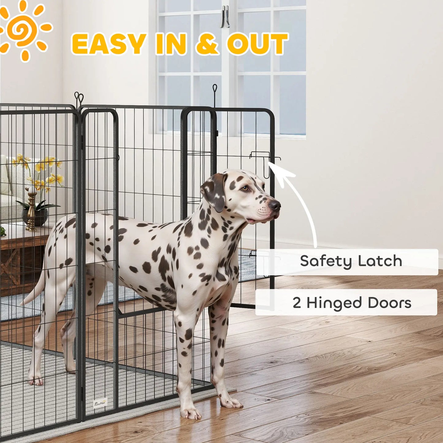 Heavy Duty Pet Playpen, 16 Panels Steel Dog Fence, 47" Height Houses, Kennels & Pens at Gallery Canada