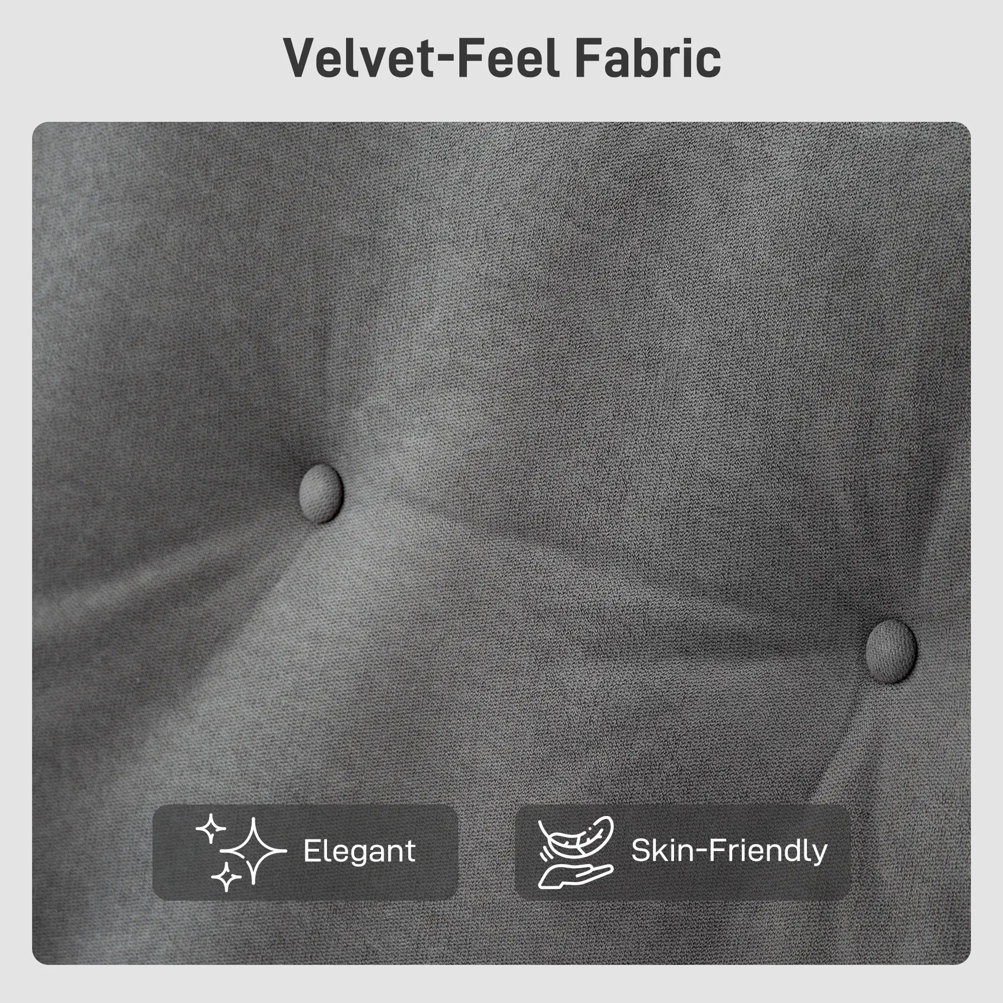 2 Seater Sofa, Small Size, Modern Couch with High-Resilience Foam, Grey 2-Seater Sofas at Gallery Canada