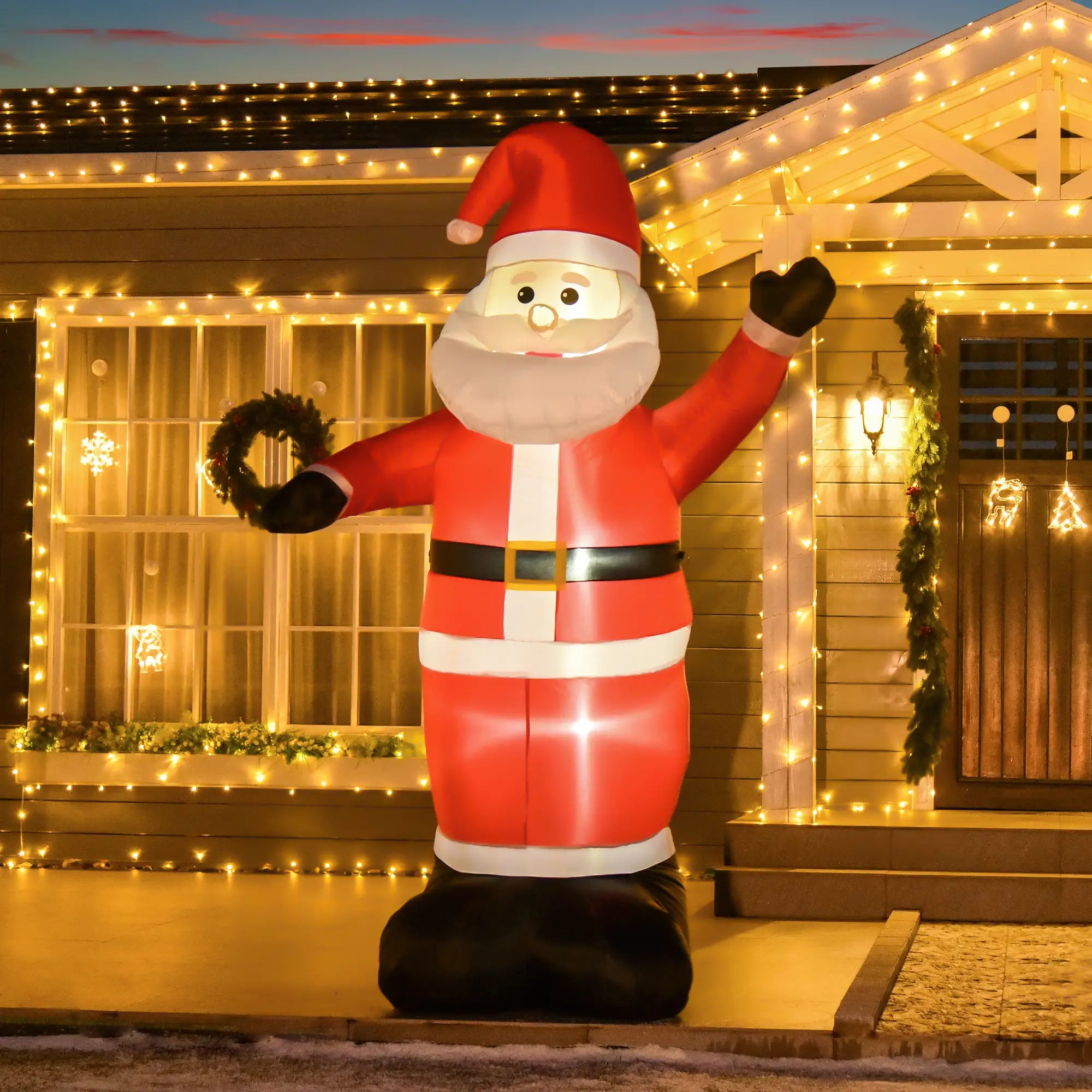 8ft Inflatable Santa Claus, LED Yard Display for Garden Christmas Inflatables at Gallery Canada