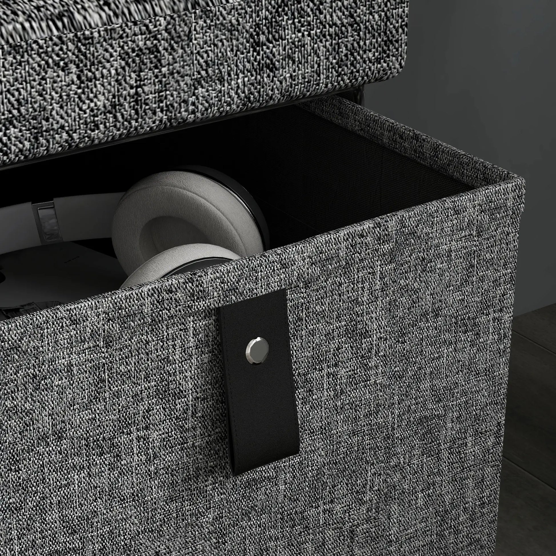 Shoe Bench with Seat, 6 Fabric Drawers, Charcoal Grey Shoe Storage Cabinets & Racks at Gallery Canada