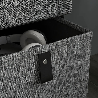 Shoe Bench with Seat, 6 Fabric Drawers, Charcoal Grey Shoe Storage Cabinets & Racks at Gallery Canada