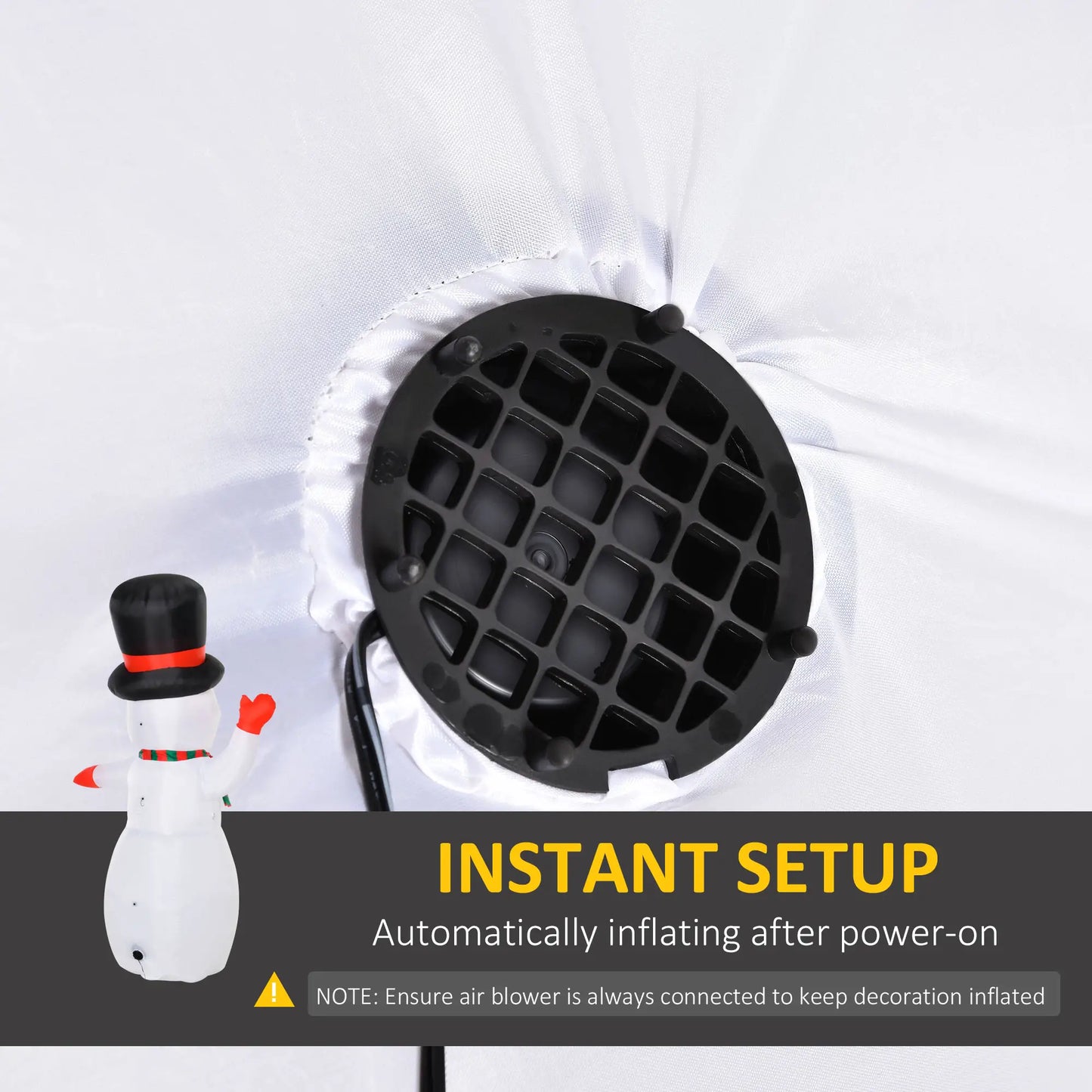 8 Ft Outdoor Lighted Inflatable Christmas Decoration, Waving Snowman Christmas Inflatables at Gallery Canada