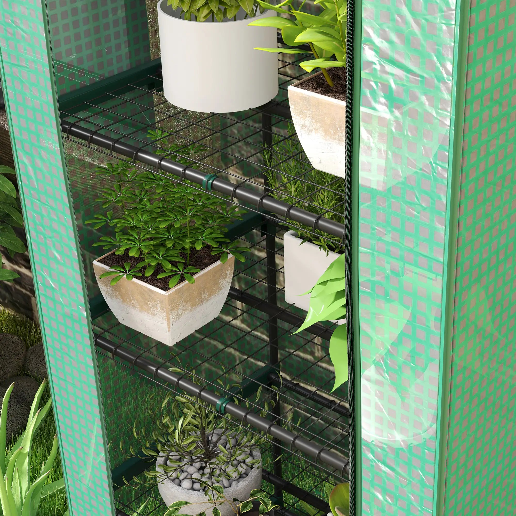 5 Tier Mini Greenhouse, Portable, Transparent, 27.25