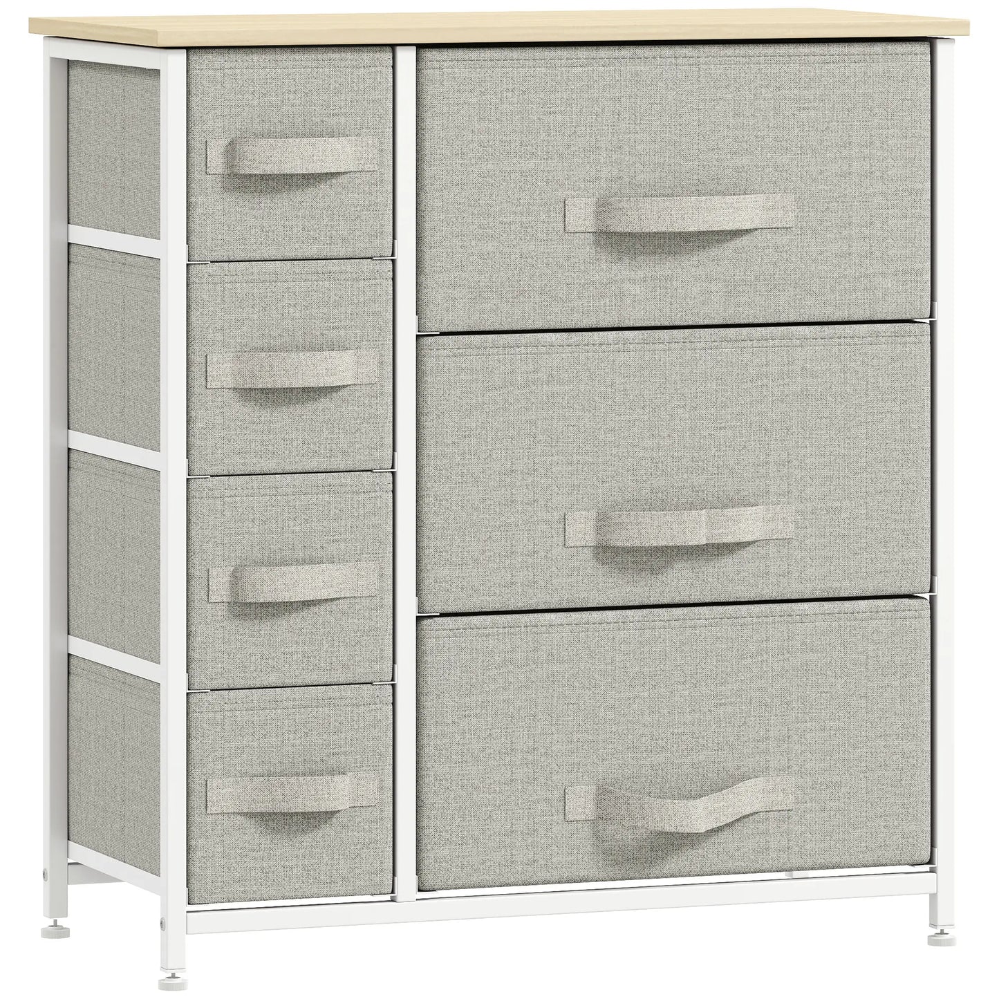7-Drawer Dresser, Metal Frame, Fabric, Light Grey Storage Cabinets White, Light Grey at Gallery Canada