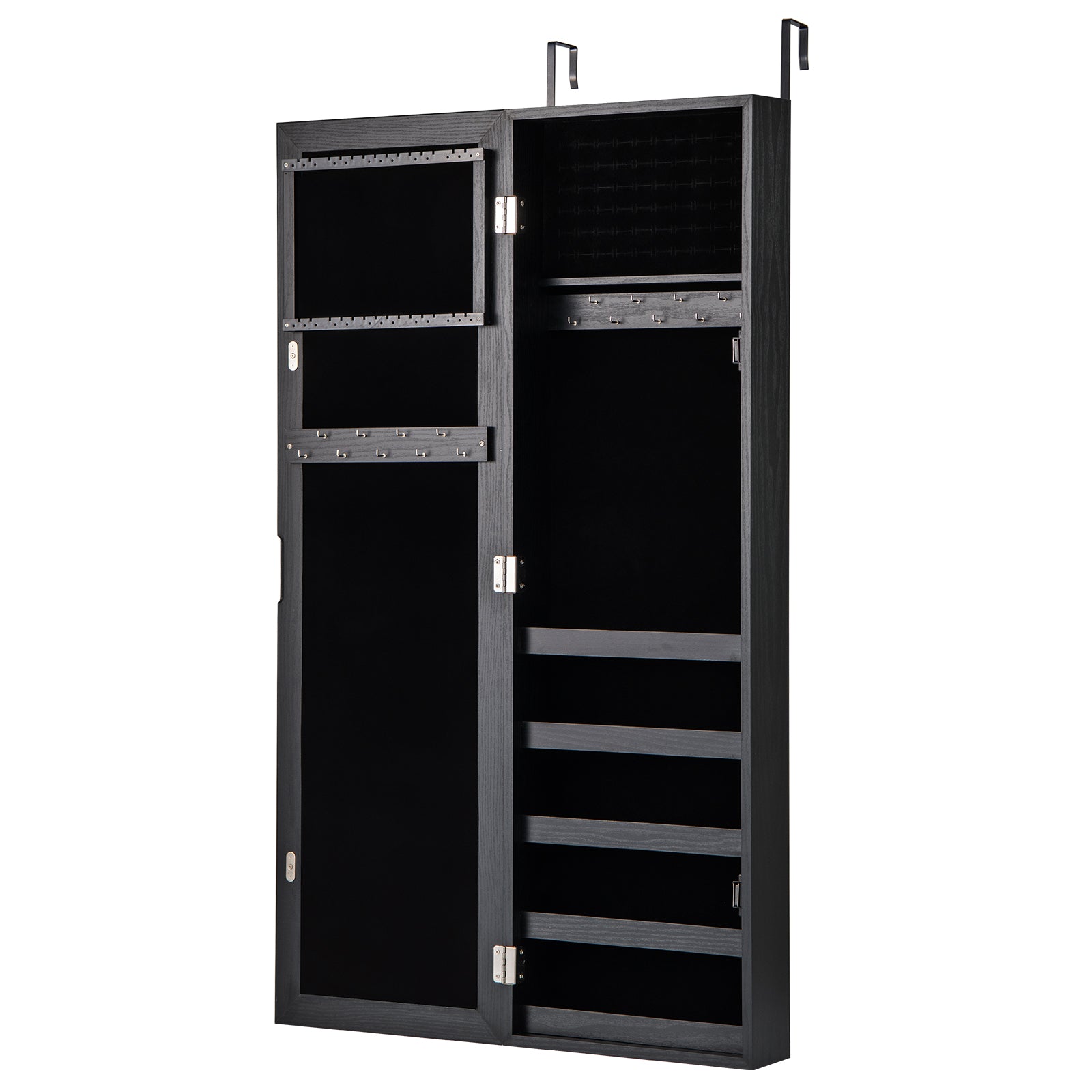 Wall Mounted Jewelry Cabinet With Full Length Mirror, Black Jewelry Armoires at Gallery Canada