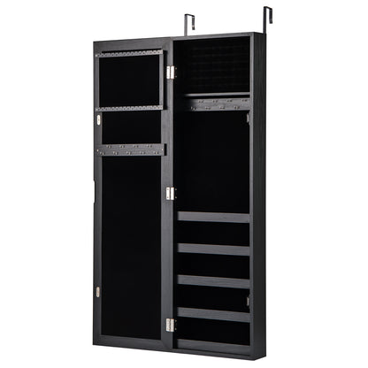 Wall Mounted Jewelry Cabinet With Full Length Mirror, Black Jewelry Armoires at Gallery Canada