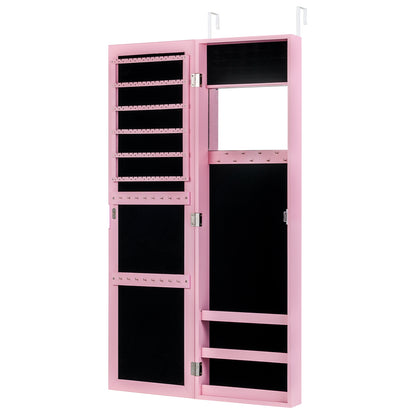 Jewelry Cabinet Wall or Door Mounted Jewelry Armoire Modern Hanging Jewelry Organizer, Pink Jewelry Armoires at Gallery Canada