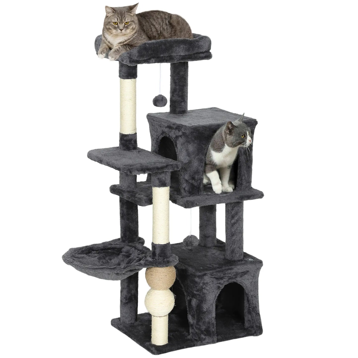 42" Cat Tree, Multi-Level with Perch, Hammock, Condos, Scratching Posts Cat Trees at Gallery Canada