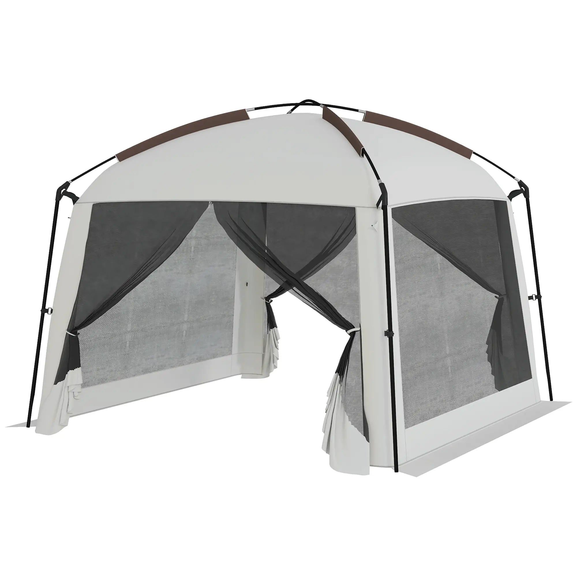 10' x 10' Screen Tent, UV50+ Protection, Fits 6-8 People, White Pop Up Canopies at Gallery Canada