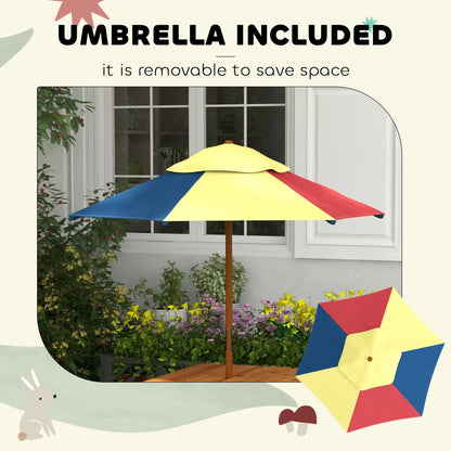 Toddler Water Table with Sand, Removable Umbrella, 3-6 Years Kids Outdoor Furniture at Gallery Canada