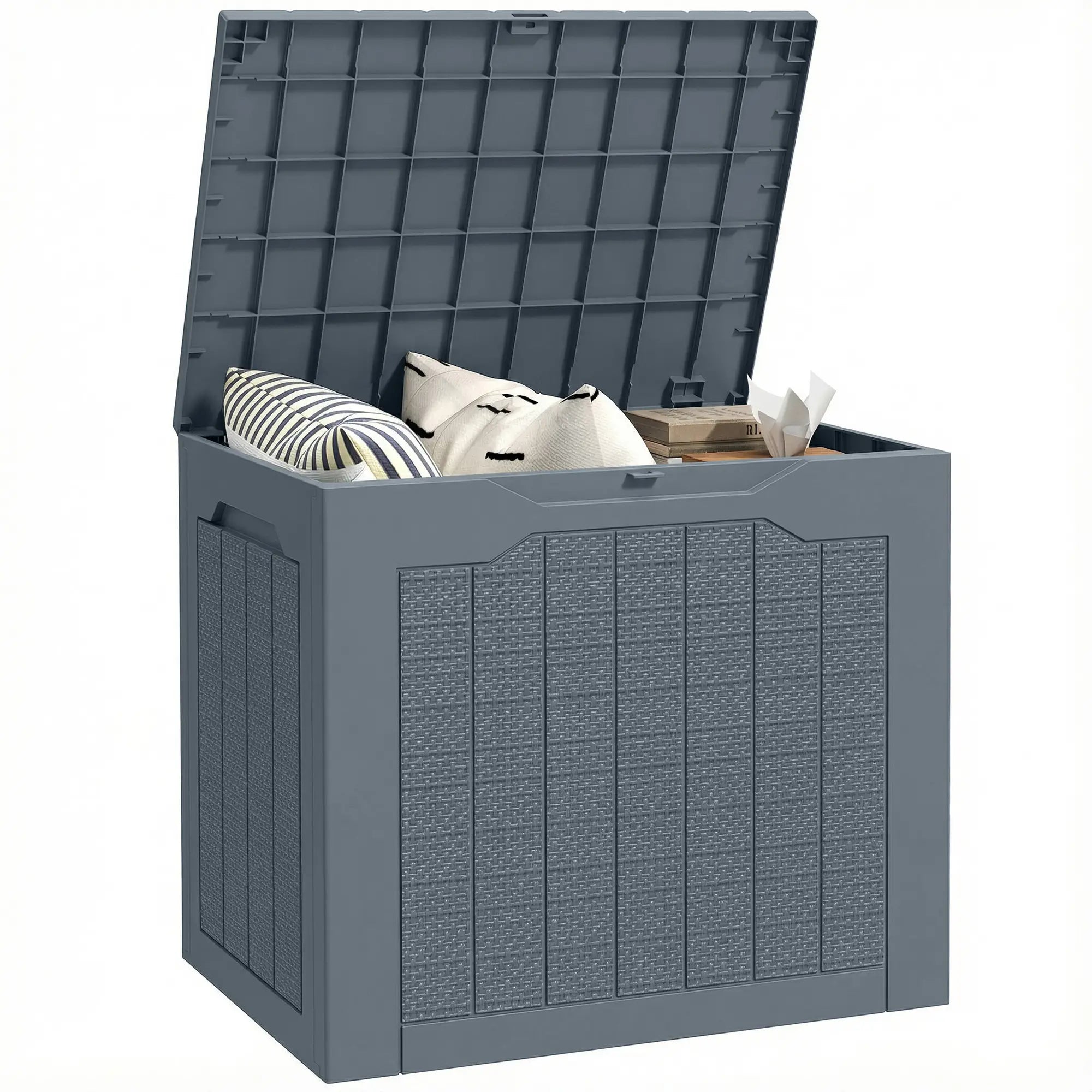 30 Gallon Resin Deck Box, Outdoor Storage Container Light Grey, Light Grey Deck Box & Outdoor Storage at Gallery Canada