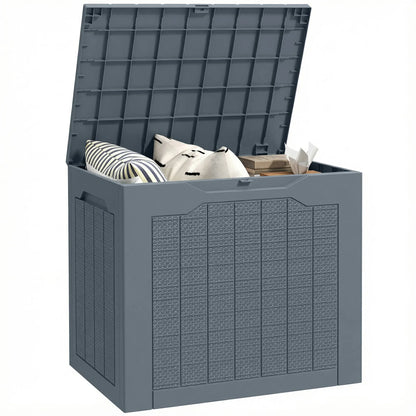 30 Gallon Resin Deck Box, Outdoor Storage Container Light Grey, Light Grey Deck Box & Outdoor Storage at Gallery Canada