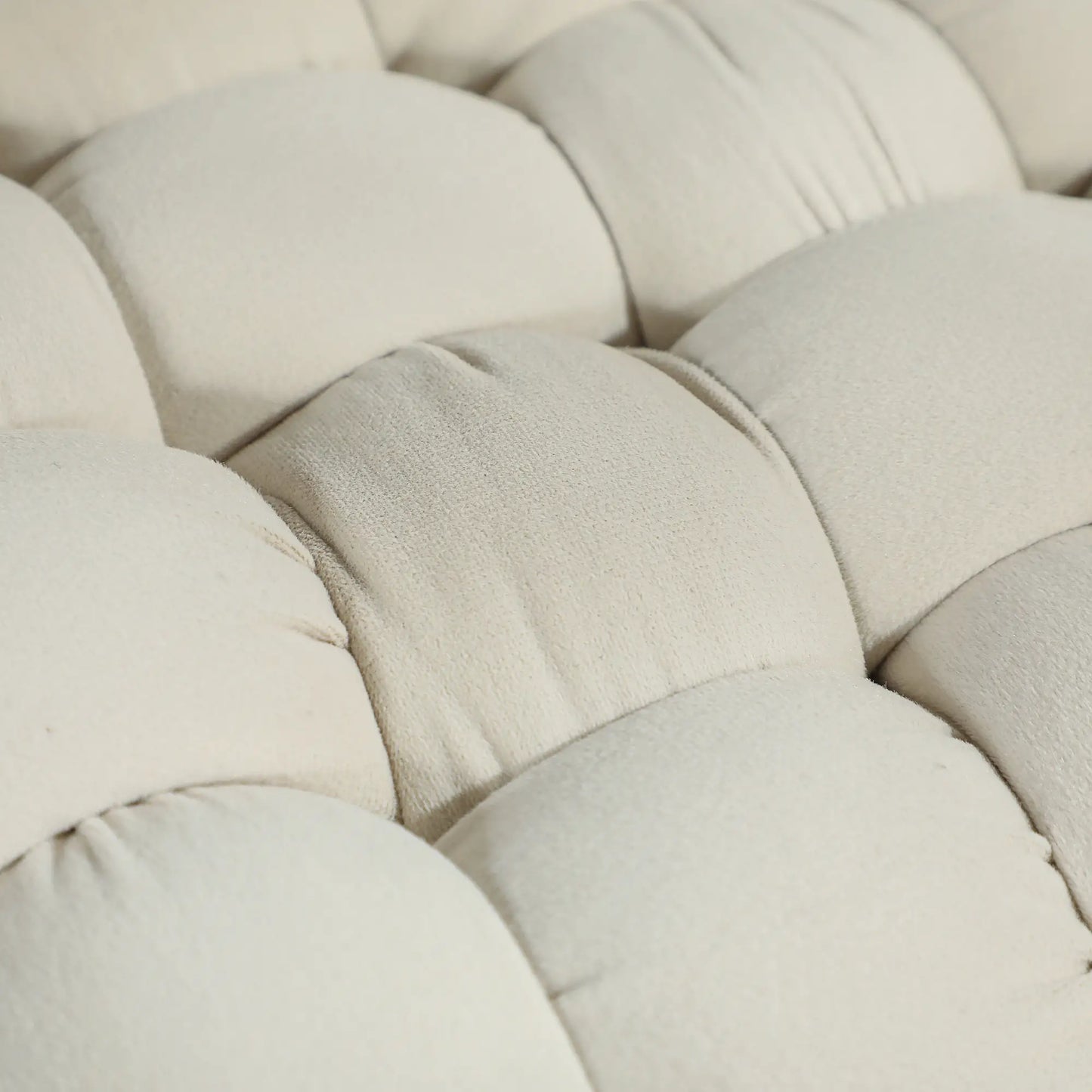 Velvet End of Bed Bench, 39", Gold Metal Legs, Cream White Storage Ottomans & Benches at Gallery Canada