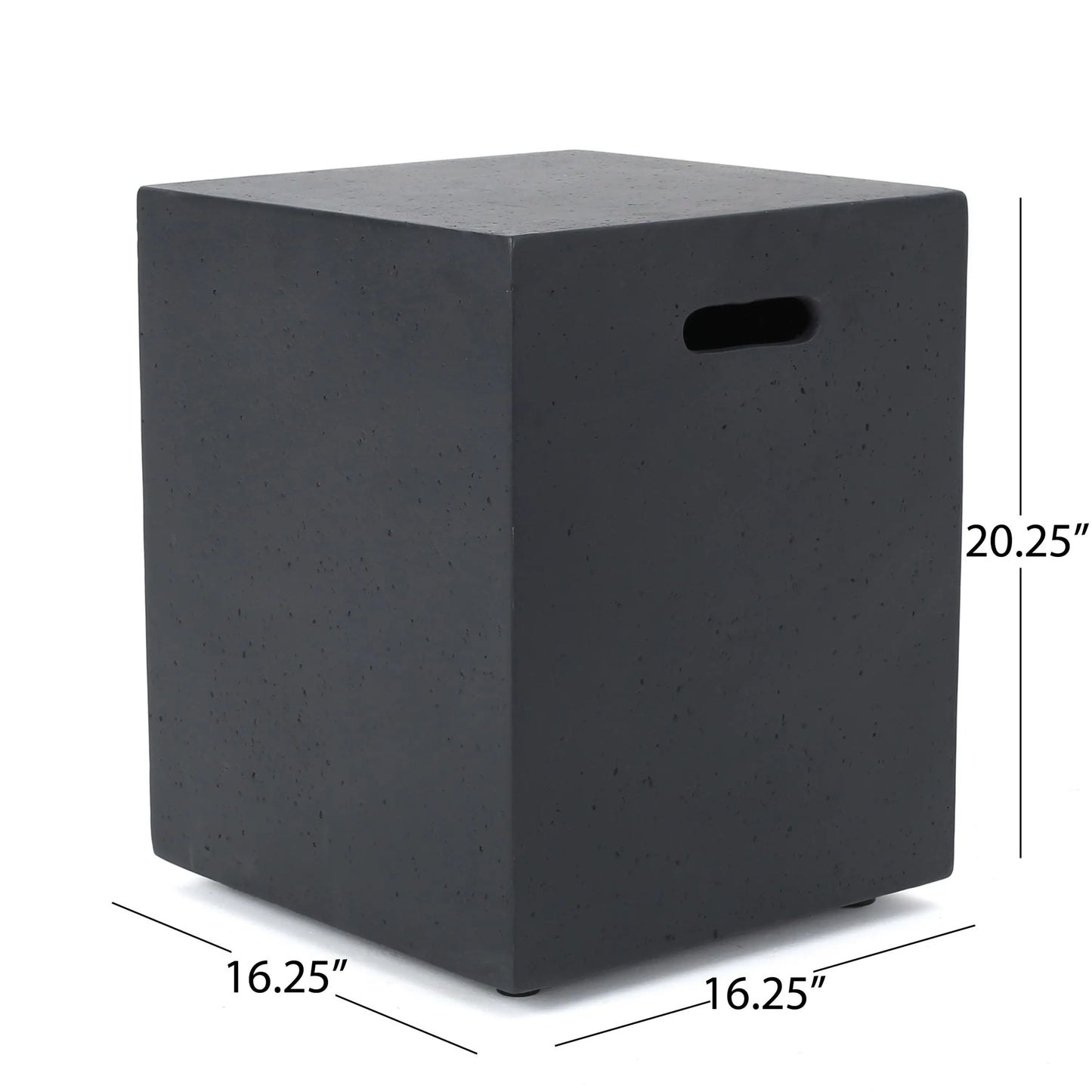Multi-Functional Tank Holder Side Table, 16.5" L x 16.5" W x 20.5" H, Dark Grey Patio Side Tables at Gallery Canada