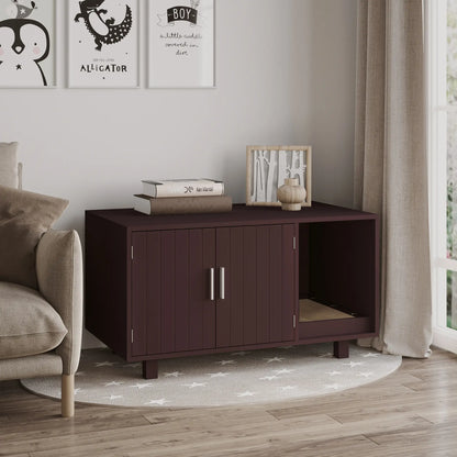 Cat Litter Box Enclosure, Hidden Furniture, End Table with Scratching Pad, Brown Cat Litter Box Enclosures at Gallery Canada