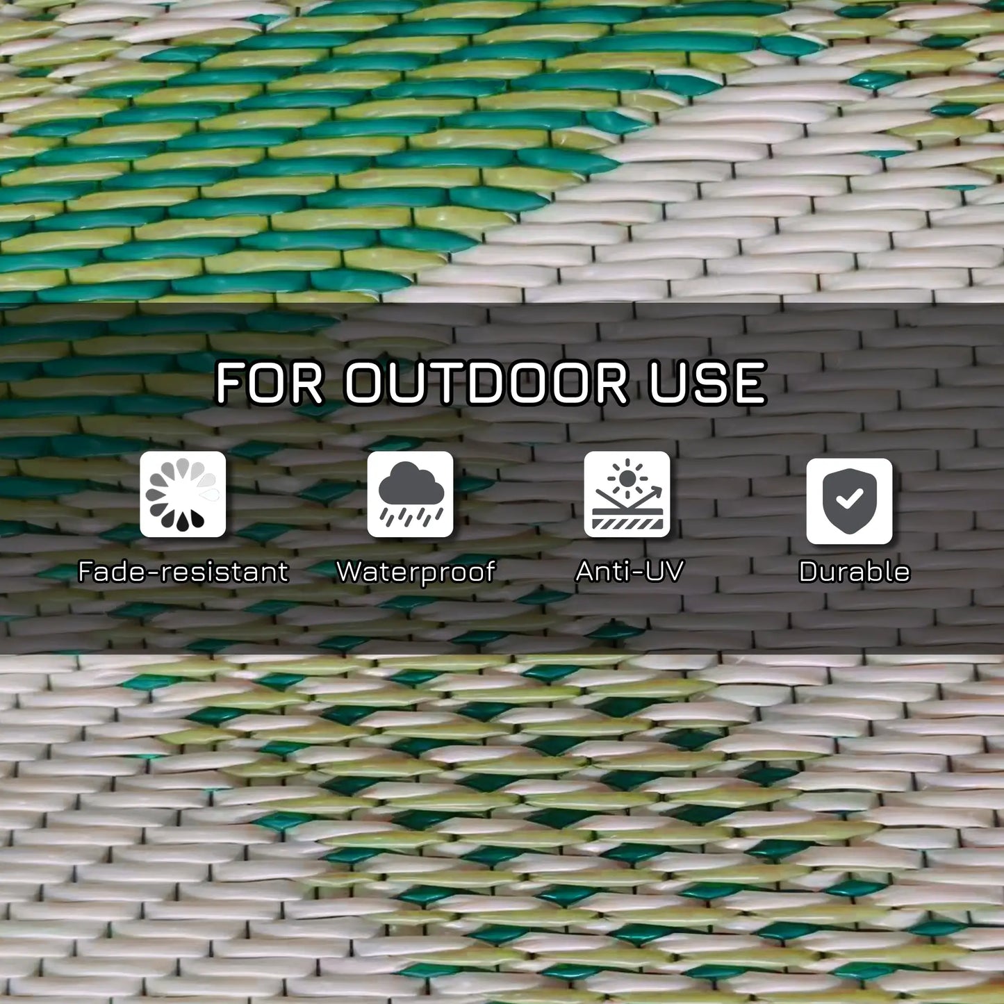 Reversible Outdoor Rug, 9' x 12', Waterproof, Portable RV Camping Carpet Garden Decor at Gallery Canada