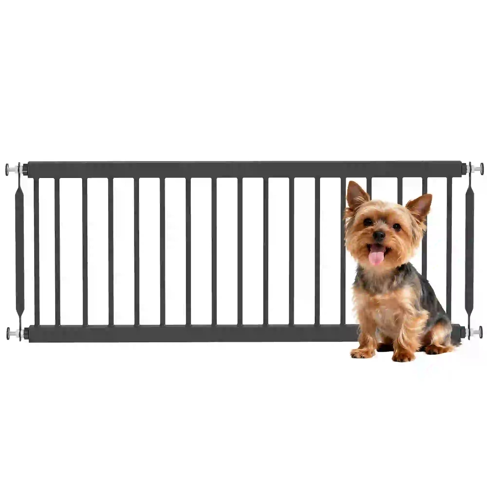 26"-37" Dog Gate, Adjustable Pet Gate, 14" Tall, Black Pet Gates at Gallery Canada