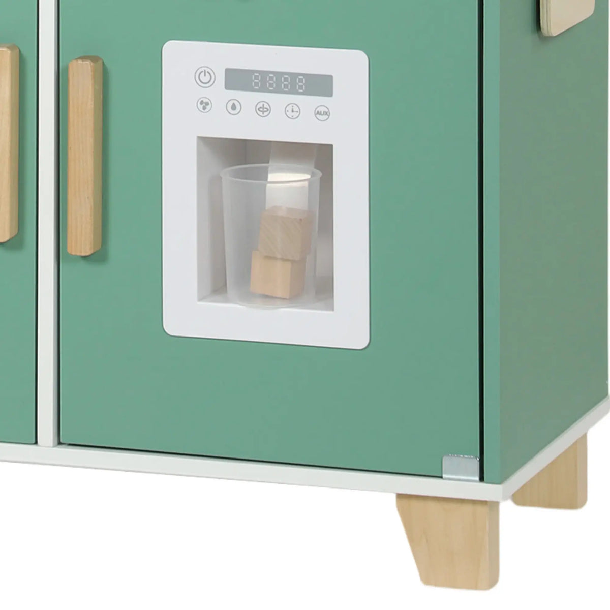 Wooden Play Kitchen Set, 19PCs, Ages 3-6, Green