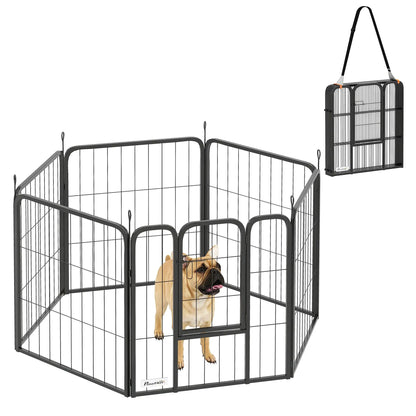 6 Panels Heavy Duty Dog Playpen, 24" Height, Portable Foldable Houses, Kennels & Pens at Gallery Canada